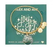ALEX AND ANI Joy to The World Shiny Gold Bangle Bracelet