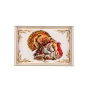 Jaye's Studio GOBBLES TURKEY Enameled Oliver Tray 8" X 12" NIB
