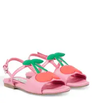 [Stella McCartney Kids] Stella McCartney Kids Appliqué faux leather sandals UK 4 pink