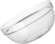 PHENOFICE Decorative Transparent Salad Bowl Fruit Vegetable Mixing Container for Home for Serving Desserts Snacks More Housewarming Present