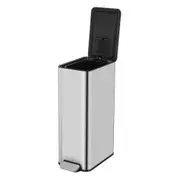 Small Rubbish Pedal Bin Garbage Can Recycling Trashcan Waste Recycling Stepbin Stainless Steel Soft Close Kitchen House 20L
