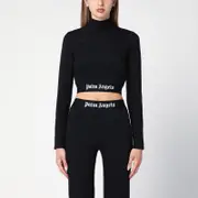 [Palm Angels] Black lurex viscose blend jumper XS Black