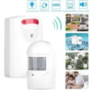 Wireless Motion Sensor System Driveway Garage PIR Alarm Alert Security Indoor
