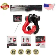 Heavy Duty D Ring Split Shackle with Quick Install Snatch Block for Off-Roading