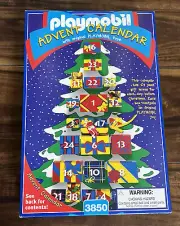 Vintage 1997 Playmobil Advent Calendar w/ Original Playmobil Toys 3850 NIB