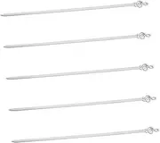5pcs Stainless Steel Skewers Reusable BBQ Roasting Needles for Outdoor Barbecue Camping and Parties Creative Music Note Design Durable and Easy to Clean
