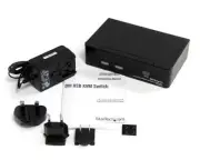 StarTech SV231DVIUA 2 Port DVI USB KVM Switch Audio Keyboard Mouse Monitor Audio