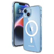 Philips for iPhone 14 Plus Case Clear, Supports Magnetic Wireless Charging, Non-Yellowing Shockproof Phone Bumper Cover DLK6108T