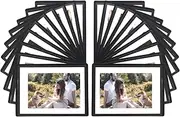 LAGIPA Magnetic Polaroid Picture Frame, Instax Mini Photo Frame for Fridge, Photo Magnets for Refrigerator, Polaroid Frame for Photos, Mini Wallet Size Picture Frame (Black 20 Pack)