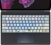 WSLUCKO Silicon Keyboard Cover Skin for Microsoft Surface Pro 7/6/5, 2019，2018，2017 Keyboard,US Layout, Cute Cat