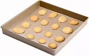 10-Inch Baking Sheet Pan, Non-Stick Carbon Steel Cookie Sheet Toaster Oven Tray for Roasting Meat Bread Pizzas Pastries Non Toxic & Easy Clean (Champagne Gold)