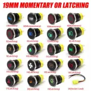 19mm LED Light Push Button Smart Switch ON/OFF Marine Boat Truck RV Car 12V/24V