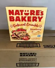 Nature's Bakery Oatmeal Crumble Strawberry Bars, Vegan, 6 Boxes