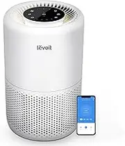 LEVOIT Smart WiFi Air Purifier for Home, Alexa Enabled H13 True HEPA Filter for Allergies, Pets, Smokers, Smoke, Dust, Pollen, 24dB Quiet Air Cleaner for Bedroom with Display Off Design, Core 200S