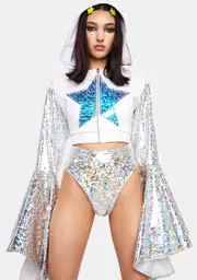 [J Valentine] Cowgirl Star Zip-Up Hoodie