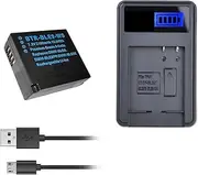 2100mAh DMW-BLG10 DMW-BLG10E Battery with USB LCD Charger for Panasonic DMW BLE9 BLG10 BLG10E Lumix TZ90 TZ100 GX80 DC-TZ90 LX100 TZ-80 TZ101