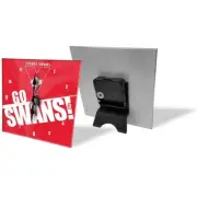 Sydney Swans Mini Glass Desk Clock Man Cave - AFL - Licensed Birthday Gift New