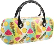 [BESTYASH] Portable Glasses Case Kawaii Glasses Case Cute Eyeglasses Case Spectacle Case Leather Glasses Pouch Hard Shell Eyeglasses Case Pu Sunglasses Case Container Metal Travel Handheld