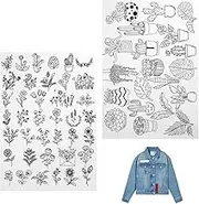 Embroidery Patterns Water Soluble - Embroidery Transfer Patterns Dissolvable Embroidery Paper | Hand Embroidery Patterns, Paper Supplies for Cotton, Linen, Silk, Beginners