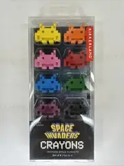 KIKKERLAND Space Invaders Crayons Set of 8 NEW SEALED