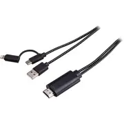 PRO2 C8P2HDMI Type-C Lightning To HDMI Lead 1.8M 8 Pin and Type C 2 In 1