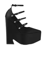 Versace Tempest Strappy Platform Pointed Toe Pumps 35,37.5,36,37,38.5,39.5,38,39,40.5,40,41,36.5 Black