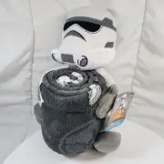Disney's Star Wars Storm Trooper Character 10.5" and Super Plush Throw Set NWT
