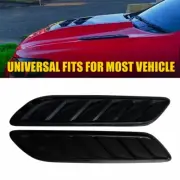 Universal Black Car Hood Air Flow Intake Vent Scoop Bonnet Vent Cover Decor Trim