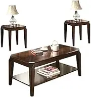 ACME Furniture 80655 Docila 3Piece Coffee End Table Set Walnut