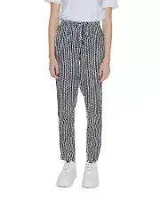 Only Casual Pants ZigZag Pattern Women Black
