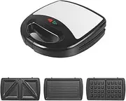 sandwich maker toastie ， 3 in 1 Sandwich Press, Waffle and Steak Machine,750W Sandwich Toaster with 3 Detachable Non-Stick Plates