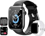 feifuns Smart Watch with Call(Answer Make Call) IP67 Waterproof Fitness Tracker Heart Rate Blood Pressure Oxygen SpO2 Sleep Step Calorie Count Smart Watches for Men Women for Android iOS Phone (Black)