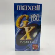 4 x Maxell GX E-180 Blank VHS Video Cassette Tapes New & Sealed