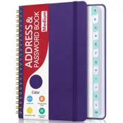 Address Book with Alphabetical Tabs, Hardcover Phone Book Password Keeper wit...