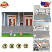 Durable 180" Retractable Mesh Gate with Safety Lock - Ideal for Kids & Pets