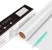 Heat Transfer Vinyl Bundle (White) - 12" x 18ft White Iron on Vinyl for Cricut