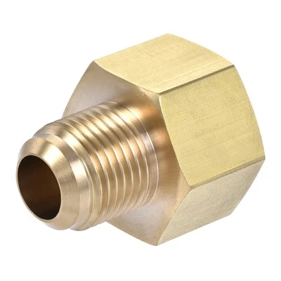 Brass Pipe Fitting 3/8 SAE Flare Male 1/2 SAE Female Thread Tube Connector