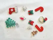 Christmas Craft Buttons Sew On Lot