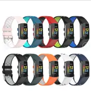Watch Sport Strap Two-color Silicone Wrist Band for Fitbit Charge 5 / Charge 6
