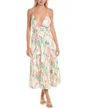 Tori Richard Takes 2 To Mango Heidi Linen-Blend Maxi Dress
