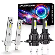For Smart Fortwo 2007 H1+H7 Combo LED Headlight High Low Beam Bulbs Combo Kit (for: Smart)
