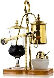 Siphon Coffee Maker Belgian Belgium Royal Family Balance Syphon Coffee Maker Classic and Elegant Design,Gold