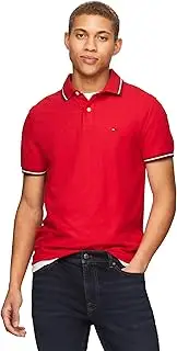 [Tommy Hilfiger] Men's M Tommy Tipped Polo Shirt, Primary Red, 3XL