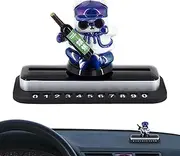 Number Display for Car,Sliding Temporary Parking Phone Number Plate Number Sign | Interior Ornaments with Phone Holder Non-Slip Number Card for Car
