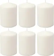 Stonebriar 35 Hour Long Burning Unscented Pillar Candles, 3x4, White