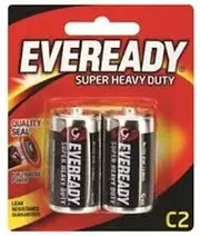 Eveready Super Heavy Duty C Size Batteries 2 Pack