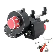 Metal 2 Speed Shiftable Transmission Gearbox for Axial SCX10 & SCX10 II III 1/10 RC Crawler Car Upgrades Parts BlackRed