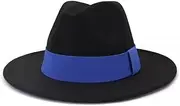 [SLEDEZ] Men's Bowler Hats Flat Brim Straight Edge Large Brim Jazz Hat Couple Gentleman Hat Bowler Hat