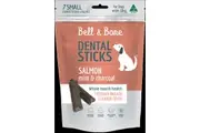 Bell & Bone 126g Salmon Mint & Charcoal Dental Sticks Dog Treats for Dogs Under 10kg