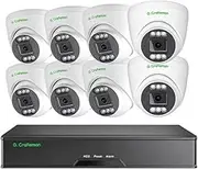 4K 8Channel 8MP NVR 5MP Aluminium Frame Security Camera System Waterproof IP 67 Indoor Outdoor Home PoE Kit CCTV IP Surveillance System Gcraftsman